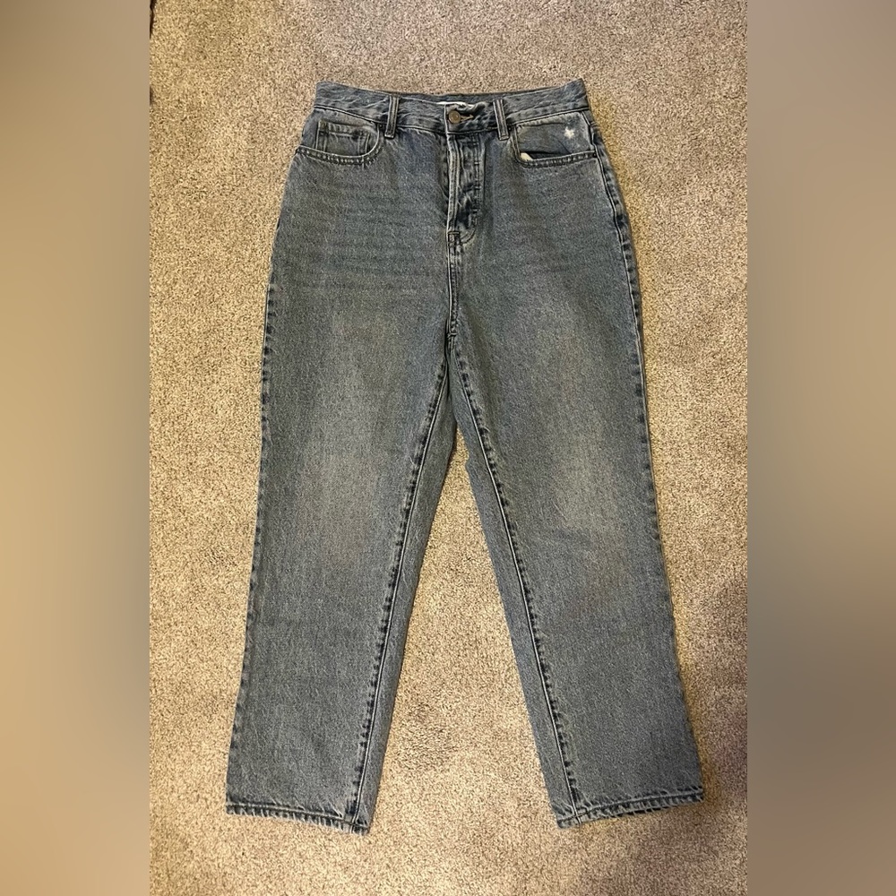 Medium Wash PacSun High-Rise Straight Leg Jeans
